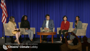 Part of a Keynote Speaker Panel at a Climate conference in Washington DC